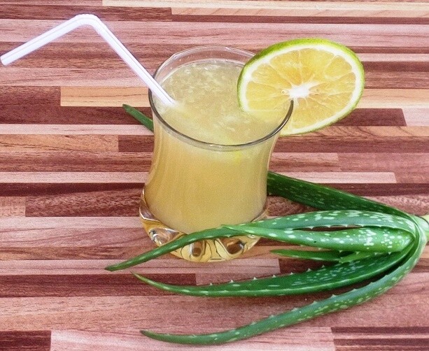 Aloe vera with outlet lemon juice