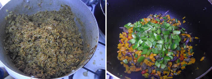 Making Caribbean rice