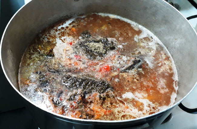 Making nsala soup